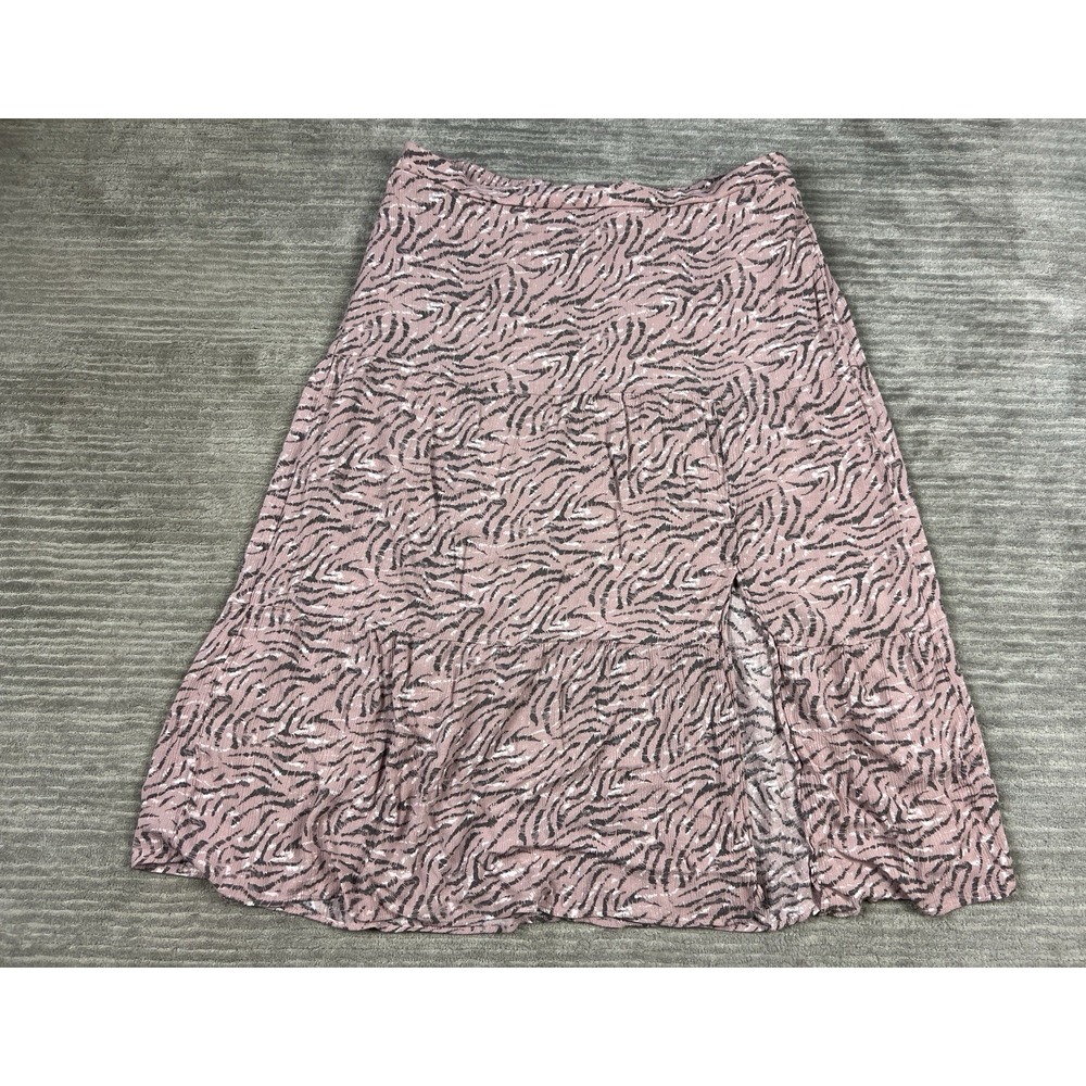 Nine West Skirt Womens‎ XXL Pink Maxi Pull On Partial Elastic Waist Rayon Lined